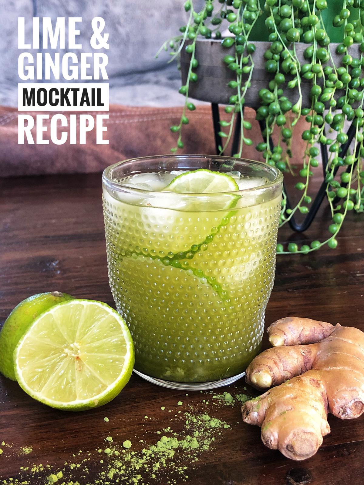 Lime and ginger mocktail
